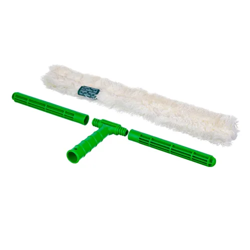 Miniatura 5 de Unger Commercial Original StripWasher de 18 pulgadas con mango – Funda de microfibra de alta absorción y barra en T para pozo de agua para ventanas