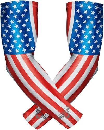 Bucwild Sports Baseball Arm Sleeve - Youth & Adult 1 Pair - Football Basketball Cycling Tennis Bandera de EE.UU