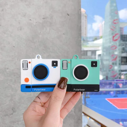 Miniatura 6 de Funda compatible con cámara AirPods 1/2, funda protectora de silicona retro para AirPods, para hombres y mujeres, divertida, kawaii, a la moda