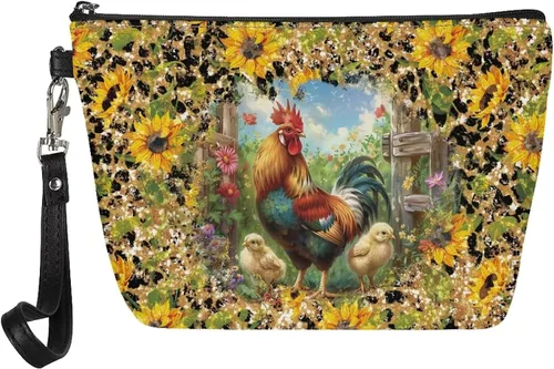 Miniatura 31 de HUGS IDEA Bolso animal del maquillaje de la impresión de la moda de las mujeres de la PU de, Negro (Dachshund), Chico