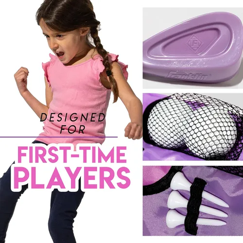 Miniatura 7 de Franklin Sports Juego de Golf para Niños - Juego de Palos de Golf de Plástico Ajustable para Jóvenes - Juego de Golf de Plástico para Niños con Rosa