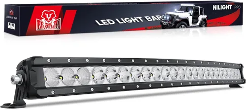 Miniatura 12 de Nilight Barra de luz LED de 16 pulgadas, 60 W, haz combinado de focos de inundación, 7200 lm, Osram P8/5 W, luces delgadas de una sola fila, luces