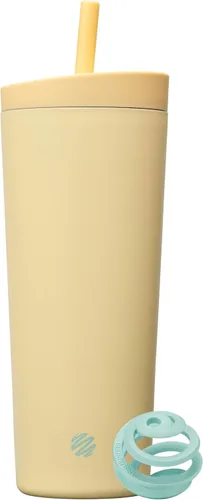 Miniatura 7 de BlenderBottle - Vaso agitador aislante de acero inoxidable 2 en 1, tapa hermética Swig, popote, BlenderBall, sin BPA, para batidos de proteínas