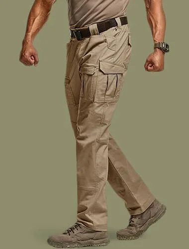 Miniatura 3 de CQR Pantalones tácticos Flex Ripstop para hombre, pantalones cargo elásticos resistentes al agua, pantalones de trabajo ligeros EDC para senderismo