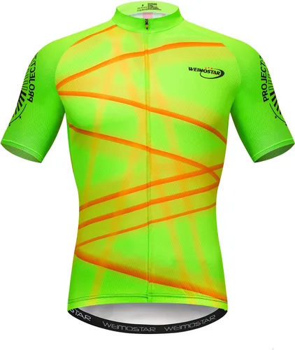 Miniatura 113 de Weimostar Hombre Ciclismo Jersey Manga Corta Bicicleta Ropa Multicolor Diamante