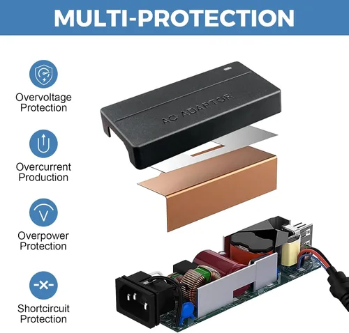 Miniatura 5 de Fuente de alimentación de 12 V 7 A 84 W Adaptador de CA/CC CA 100-240V a CC 12 voltios 7Amp Convertidor de transformador de potencia de conmutación