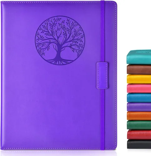 Miniatura 36 de Biuwory Cuaderno diario con líneas para mujeres y hombres, 256 páginas, tamaño A5, de cuero de tapa dura para escribir, viajes, negocios, trabajo