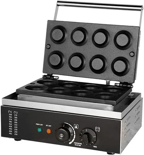 Miniatura 12 de Máquina de gofres comercial, máquina eléctrica antiadherente de 1550 W con revestimiento de teflón, horneador de gofres ajustable de 122-572 ℉