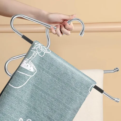 Miniatura 7 de Perchas para colchas, paquetes de 10 perchas resistentes para edredones, edredones, manteles, toallas (ancho extendido: 16.5 pulgadas)