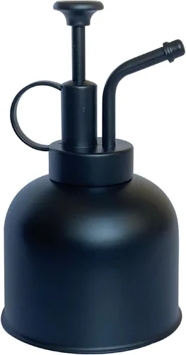 Pulverizador de plantas de acero inoxidable, regadera pequeña, herramienta de jardinería moderna para plantas en macetas de interior negro