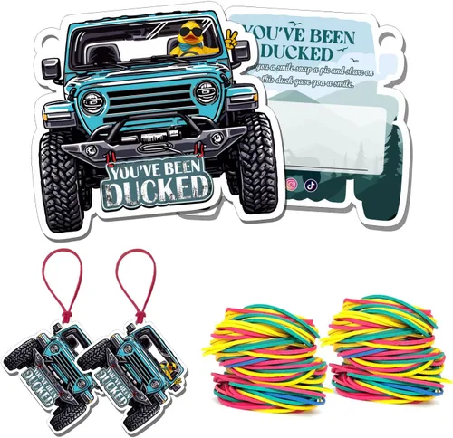 Miniatura 19 de You've Been Ducked - Tarjeta de juego, tarjeta de juego para Jeep o SUV, etiquetas de pato, pato de goma para etiquetas, diseño de automóvil de 4 4