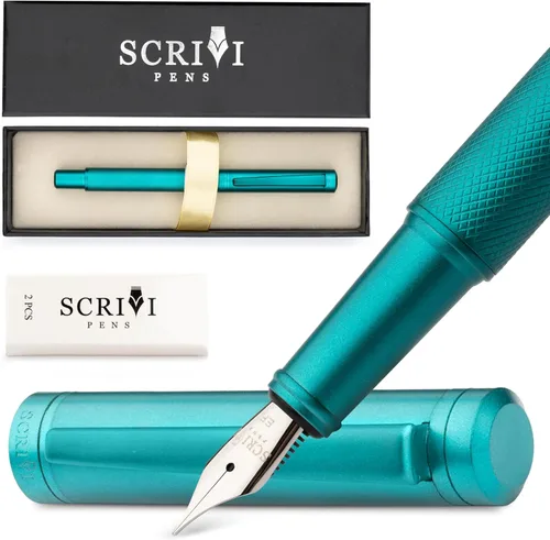Miniatura 11 de Scrivi Pens Juego de Plumas Estilográficas de Lujo-[Negro] Plumas Estilográficas para Escribir - Punta Extra Fina Suave - Incluye Convertidor