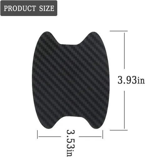 Miniatura 2 de 8 unidades de calcomanías para manija de puerta de coche, protector antiarañazos de fibra de carbono para taza de puerta de coche, película