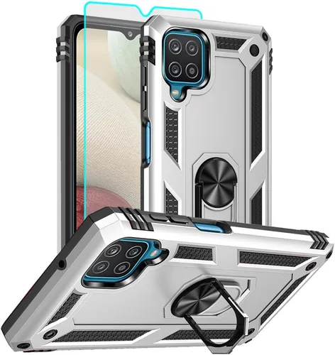 Miniatura 34 de Funda para Samsung Galaxy A12, Samsung A12 con protector de pantalla HD, [grado militar de 16 pies probada en caídas], anillo protector a prueba