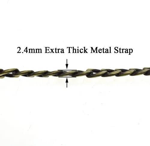 Miniatura 4 de Hahiyo - Correa metálica de cadena para bolso, correa de hombro para bolso cruzado, bandolera de 7.9 pulgadas, bronce, cómoda y plana de 0.4
