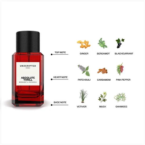 Miniatura 2 de Unscripted Absolute Thrill - Perfume audaz y único para hombres - Perfume de larga duración para hombres con bergamota, pachulí, grosella negra