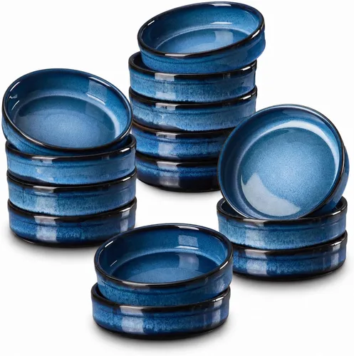 Miniatura 11 de ONEMORE Ramekins - Juego de 6 moldes aptos para horno, 4 onzas, cuencos de cerámica para souffle, natillas, salsa de inmersión, postre, microondas