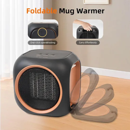Miniatura 8 de Calentador de Espacio con Calentador de Tazas, Calentadores de Espacio Eléctricos para Uso en Interiores con Termostato, Calentador de Velas Ideal