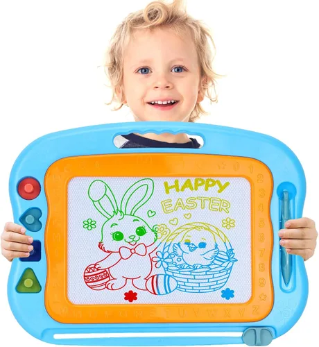BABLOCVID - Pizarra magnética para dibujar, juguetes para niños pequeños para niños y niñas, pizarra de garabatos borrable de 15 pulgadas para