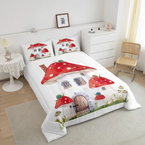Miniatura 12 de Erosebridal Juego de ropa de cama para niños, tamaño individual, diseño de gatos de dibujos animados, para niñas, niños y adolescentes, edredón