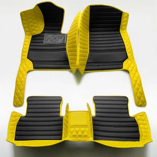 Miniatura 40 de Personaliza los tapetes de cuero de lujo de protección para todo tipo de clima para el 99 % de los automóviles, SUV y camiones según el modelo Beige