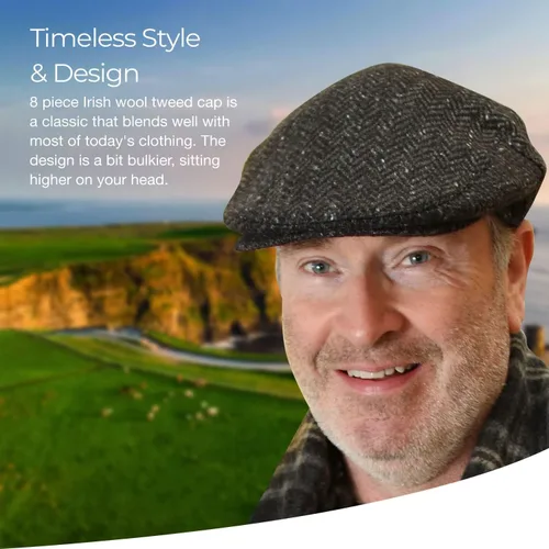 Miniatura 7 de Irish Newsboy - Gorra plana para hombre, hecha en Irlanda, 100% lana irlandesa