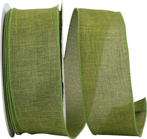 Miniatura 15 de Cinta Reliant Ribbon 92573W-031-09K para borde con alambre Everyday Linen Value, 1-1/2 pulgadas x 50 yardas, color negro