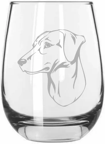 Miniatura 508 de Sakhalin Husky Dog - Copa de vino grabada personalizada de 15.25 onzas sin tallo