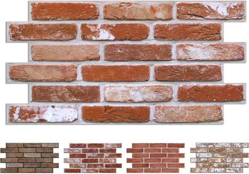 Miniatura 15 de COMSTICKC 3D Whitewash Faux Brick Wall Panel Peel and Stick Wall Covering, 12 Pcs of 22.8" x 11.8", 3D Brick Wall Stickers, UrltraLight PVC Self