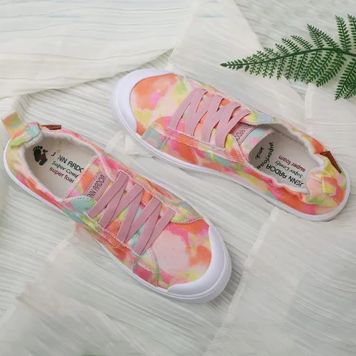 Miniatura 17 de JENN ARDOR - Tenis de lona para mujer, mocasines de meter, moda estilo casual 2022, punta redonda, suaves, cómodos, zapatos planos para caminar