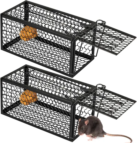 Miniatura 8 de Qualirey 1 Pieza Trampa Humana para Ratas Ardilla Listada Roedor Ratón Ardilla Trampa de 9.1 x 4.5 x 4.5 Pulgadas Animales Vivos Ratón Topillos
