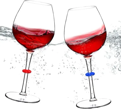 Miniatura 8 de Copas de vino flotantes para piscina con etiquetas de dijes, copas de vino irrompibles junto a la piscina, taza flotante con tallo, vasos para beber