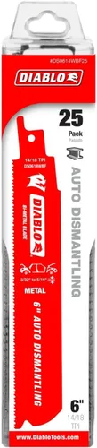 Miniatura 2 de Diablo Hojas de sierra recíproca bimetálicas para desmontaje automático, borde ultraendurecido para una vida útil 5 veces más larga, 6 pulgadas