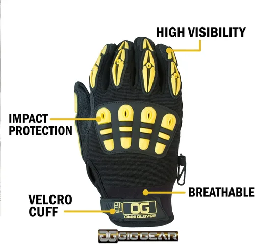 Miniatura 5 de Gig Gear Guantes de trabajo de alta visibilidad, hechos para profesionales de giras, espectáculos, teatros y eventos en vivo y producción in situ