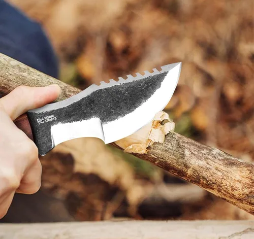 Miniatura 7 de Cuchillo Tracker de 10.00 pulgadas - Cuchillo de supervivencia y caza - Personalizado - Hecho a mano de acero de alto carbono para acampar y Madera