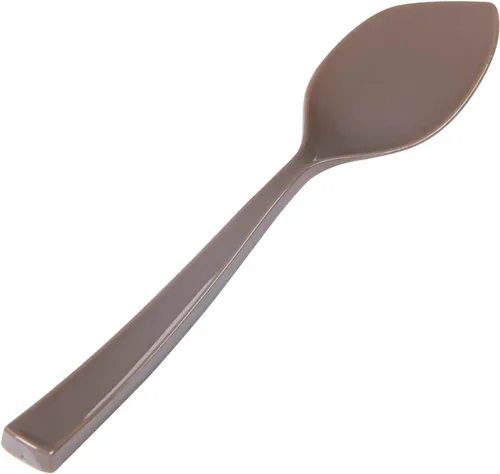 Miniatura 13 de Restaurantware Cucharas de postre de 4.5 x 1 pulgada, 100 cucharas desechables de degustación, asas resistentes, cucharas de plástico amarillo bebé
