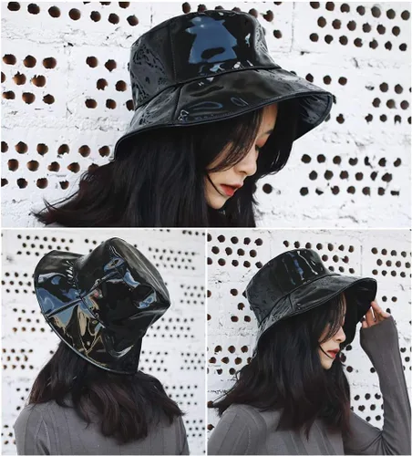 Miniatura 3 de Sombreros de lluvia impermeables para mujer, sombrero de ala ancha, gorra de lluvia
