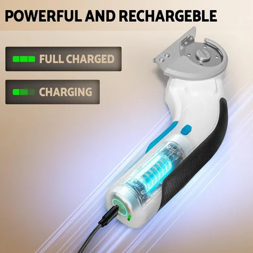 Miniatura 4 de Tijeras eléctricas inalámbricas, batería de 2000 mAh, cortador de cartón recargable de 3.6 V, cortador de caja para cartón de tela, plástico, cuero