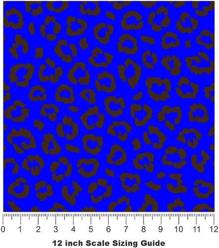 Miniatura 3 de Rwraps - Rollo de película de vinilo brillante con estampado de leopardo azul, 59 x 1 pie, rollo de lámina de vinilo para vehículos