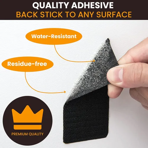 Miniatura 3 de GGR Supplies Cómodo y resistente: juegos de tiras de cierre de nailon con velcro con respaldo adhesivo resistente para un montaje sin daños
