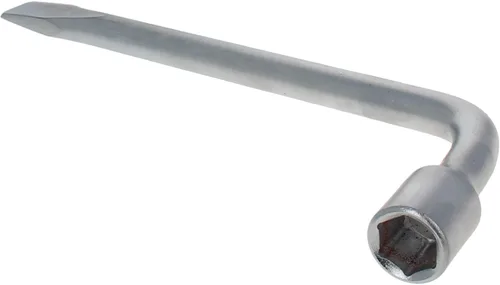 Miniatura 5 de Heyiarbeit Llave de llanta de repuesto de coche para Jack - L Tipo Hexágono 0.669 in Ranurado End Socket Herramienta de reparación 1pcs