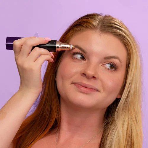 Miniatura 8 de SPA SCIENCES AIVA: 2 en 1/removedor de vello facial de doble cara y recortador de cejas USB recargable con luces LED incorporadas