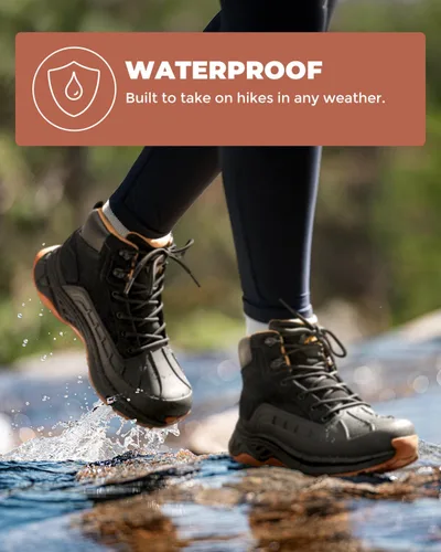 Miniatura 4 de NORTIV 8 Botas de senderismo impermeables para mujer, botas de senderismo al aire libre para senderismo