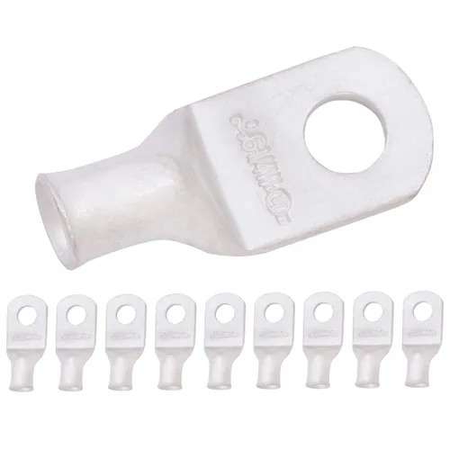 Miniatura 123 de SELTERM 5 piezas terminales de cable de cobre estañado 1/0 AWG perno de 1/2", extremos de cable de batería, terminales de anillo, conectores
