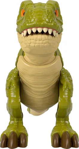 Miniatura 6 de Fisher-Price Imaginext Figura de acción de dinosaurio del mundo jurásico con movimiento activado por niños, juguete de Tiranosaurio Rex de 20 cm