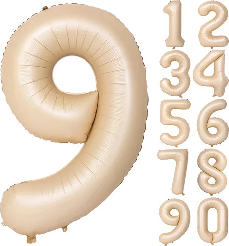 Miniatura 30 de Globos de helio de 40 pulgadas con dígitos dorados para fiesta de cumpleaños., Número 0, 40 pulgadas, número 0 oro 7