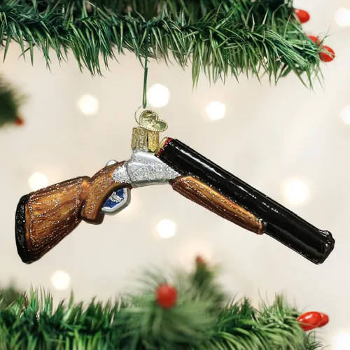 Miniatura 2 de Old World Christmas - Adorno de vidrio soplado de escopeta para árbol de Navidad, decoración festiva artesanal, colección occidental