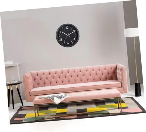 Miniatura 2 de Amosfun Reloj de pared silencioso redondo de 10 pulgadas con pilas Reloj de cuarzo para sala de estar dormitorio Negro