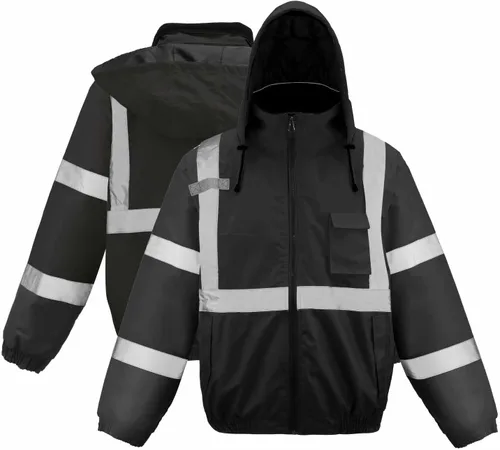 caparazon Class4 - Chaqueta bomber resistente a la intemperie de alta visibilidad con forro acolchado integrado