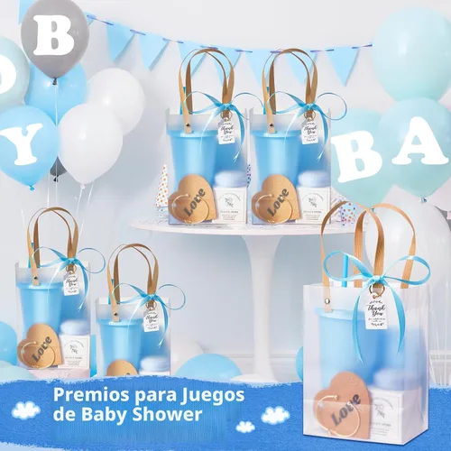 Miniatura 4 de 56 premios de baby shower para ganadores de juegos, regalos de baby shower, incluyendo vaso de plástico, cuaderno, velas perfumadas, bolígrafos Azul